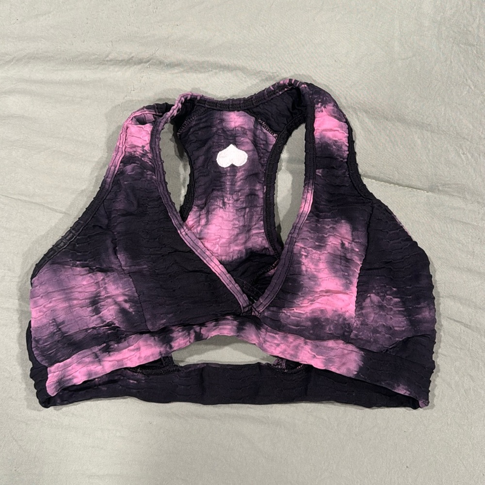 Booty by Brabants OS Original Black and Pink Tie Dye Top